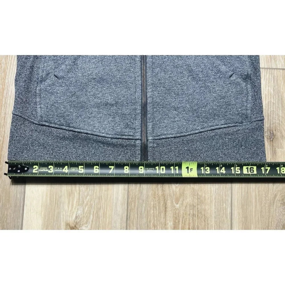 Lululemon Gray Full Zip Up Hoodie Scuba Jacket - Women Size 6 - Picture 16 of 16